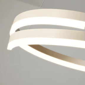 Lustre Pendente Minimalista Circular Orgânico Orbe LEDZ – Preto/Branco – 50cm/60cm/80cm