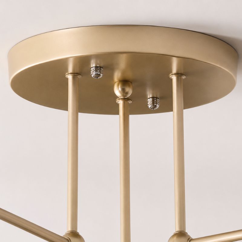 Lustre Plafon Sputnik Estilo Moderno Axial LEDZ – 6 ou 8 Lâmpadas – Preto/Branco/Dourado