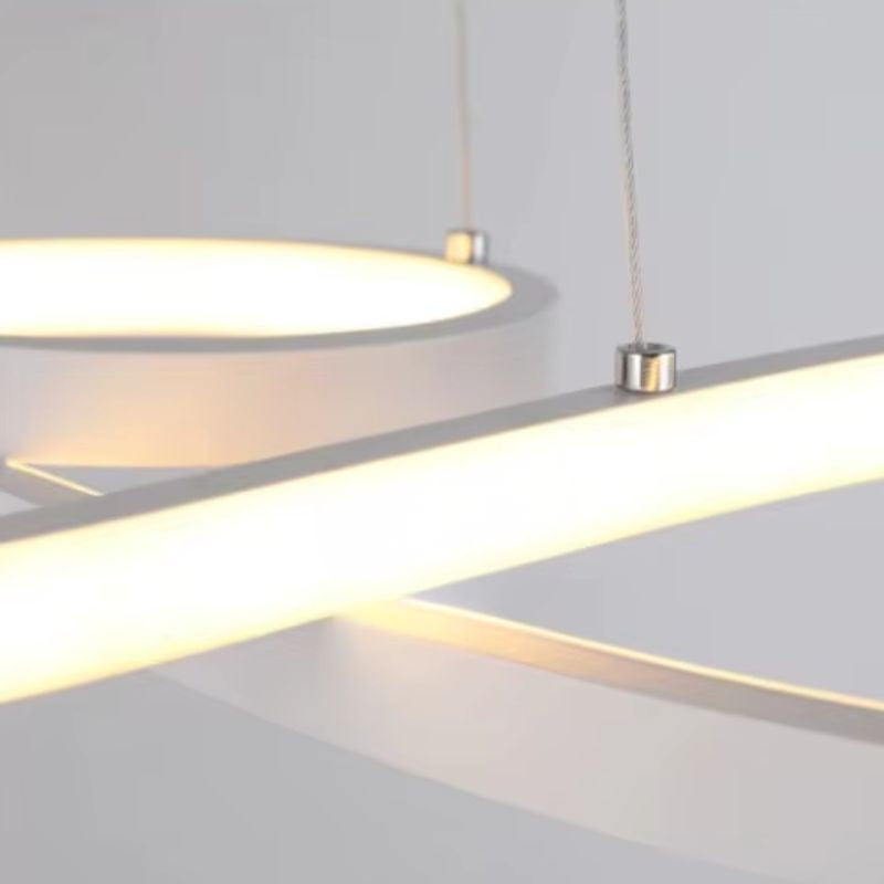 Lustre Pendente Minimalista Orgânico Nature LEDZ - Preto / Branco / Dourado – 75cm / 92cm