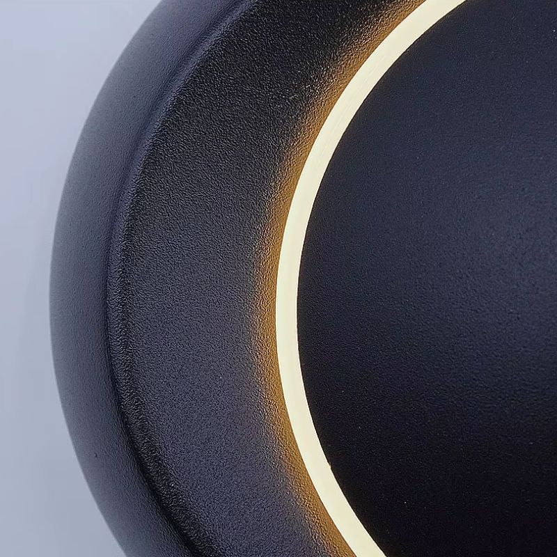Luminária Arandela de Parede Moderna Minimalista Rotacionável Orbit LEDZ – Preta/Branca – 14cm