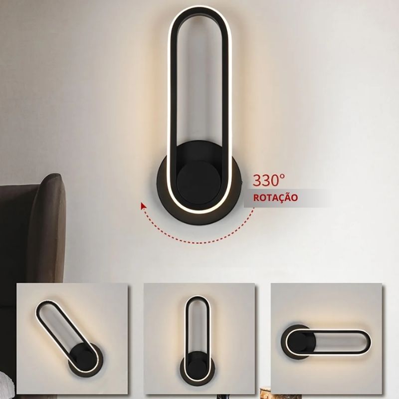 Luminária Arandela de Parede Moderna Slim Led