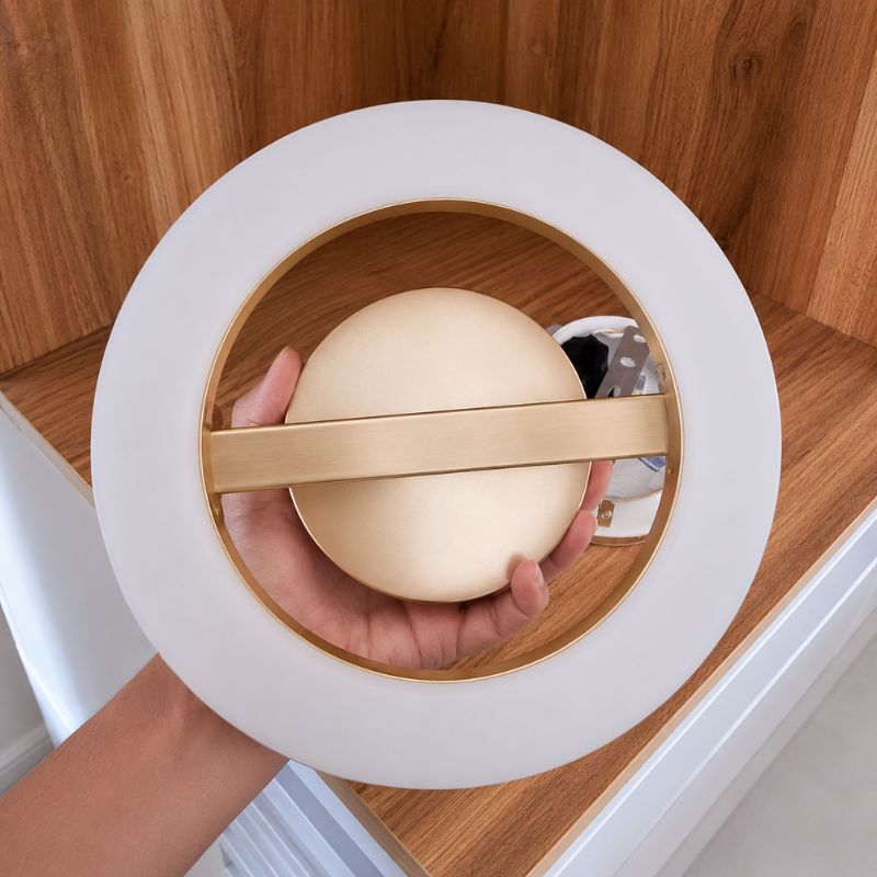 Luminária de Teto Plafon Circular Lumina LEDZ – Dourado/Preto – 20cm/30cm