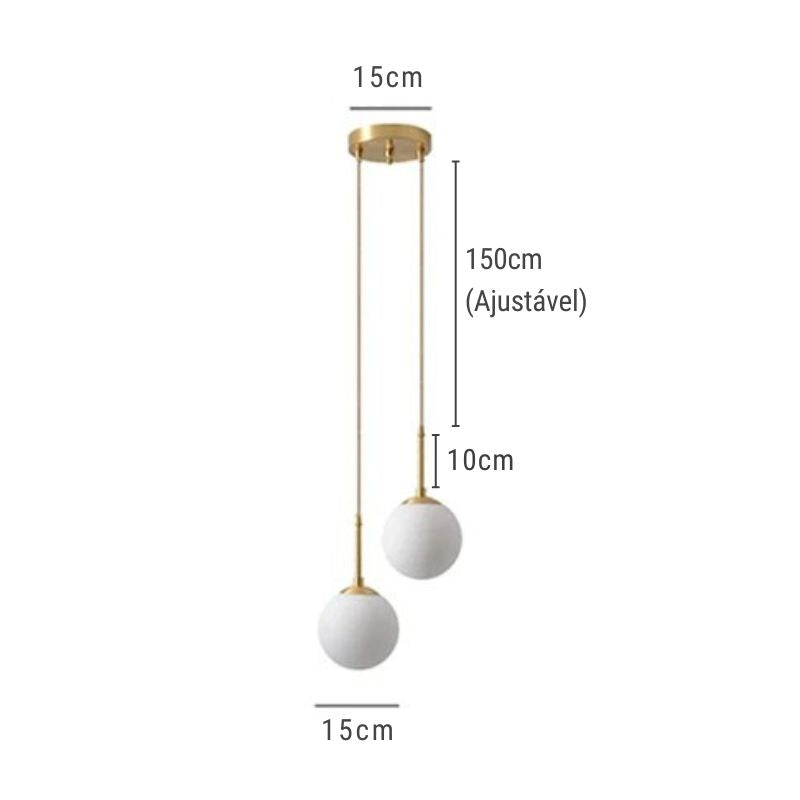 Lustre Pendente Moderno Jabuticaba Pingente Imperiale LEDZ – 1 Globo / 2 Globos / 3 Globos