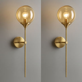 Luminária Arandela de Parede Estilo Clássico Royale LEDZ - Prata / Dourado - 60cm