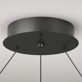 Lustre Pendente Minimalista Circular Orgânico Orbe LEDZ – Preto/Branco – 50cm/60cm/80cm