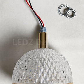 Lustre Luminária de Teto Plafon de Luxo Fiorenza LEDZ - Dourado/Prata/Preto - 60cm