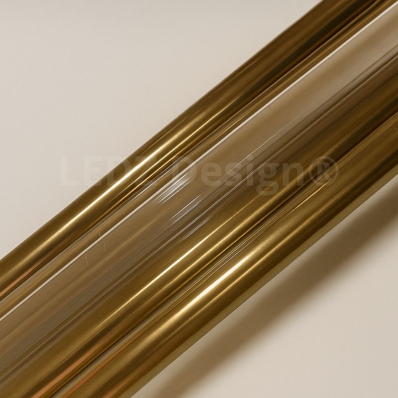 Luminária Arandela de Parede Feixes Led - Dourado/Preto - 35cm