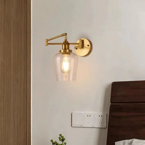 Luminária Arandela de Parede Articulada Vintage Retrô Lumière LEDZ – Âmbar / Transparente / Verde