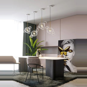 Lustre Pendente Design Italiano Vetro a Bolle Led - 1 Bolha / 4 Bolhas / 6 Bolhas