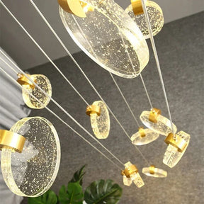 Lustre Pendente de Luxo Prisma LEDZ – Dourado – 13cm/16cm