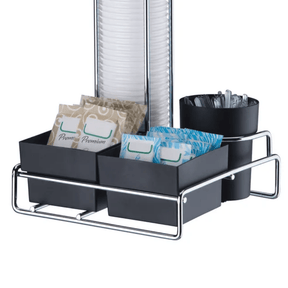 Organizador para Copos 50/80ml Saches Açúcar e Mexedor Preto