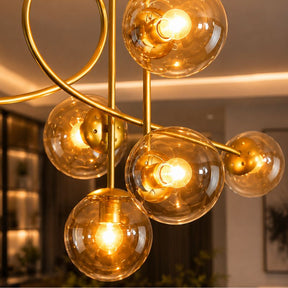 Lustre Pendente Moderno Jabuticaba Vertical - 6 Lâmpadas - 90cm