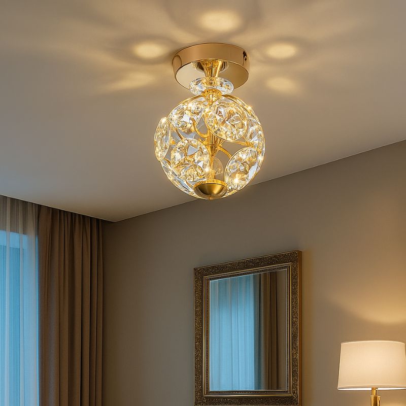Luminária de Teto Plafon em Cristal de Vidro K9 Ducale LEDZ