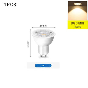 Luminária Trilho de Teto Eletrificado Modular Com Spots Ajustáveis, GU10, LEDZ - Preto/Branco