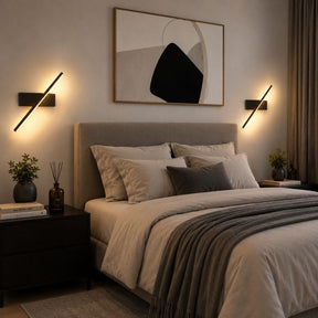 Luminária Arandela de Parede Moderna com Foco Direcionável Treviso LEDZ – Preta/Branca - 30cm/40cm/50cm