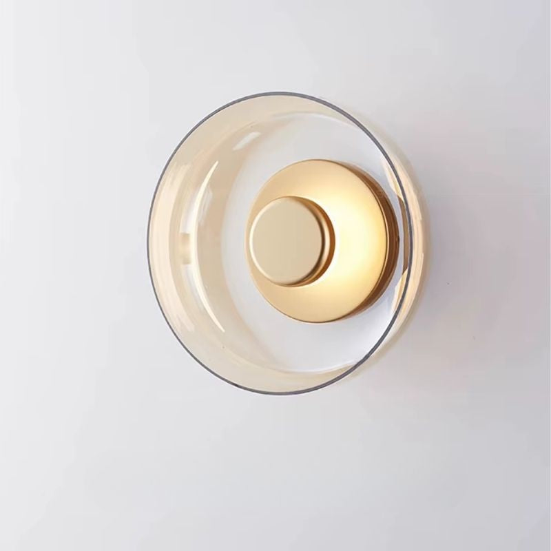 Luminária Arandela de Parede Design Italiano Mezza Luna LEDZ – Transparente/Âmbar/Fumê