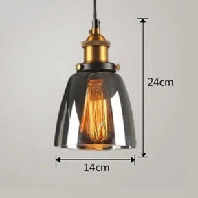 Lustre Pendente Vintage Retrô Lumière LEDZ - Fumê / Âmbar / Transparente