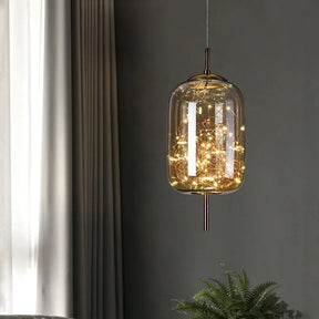 Lustre Pendente de Luxo Design Italiano Fio de Fada Vivare LEDZ – Fumê / Âmbar