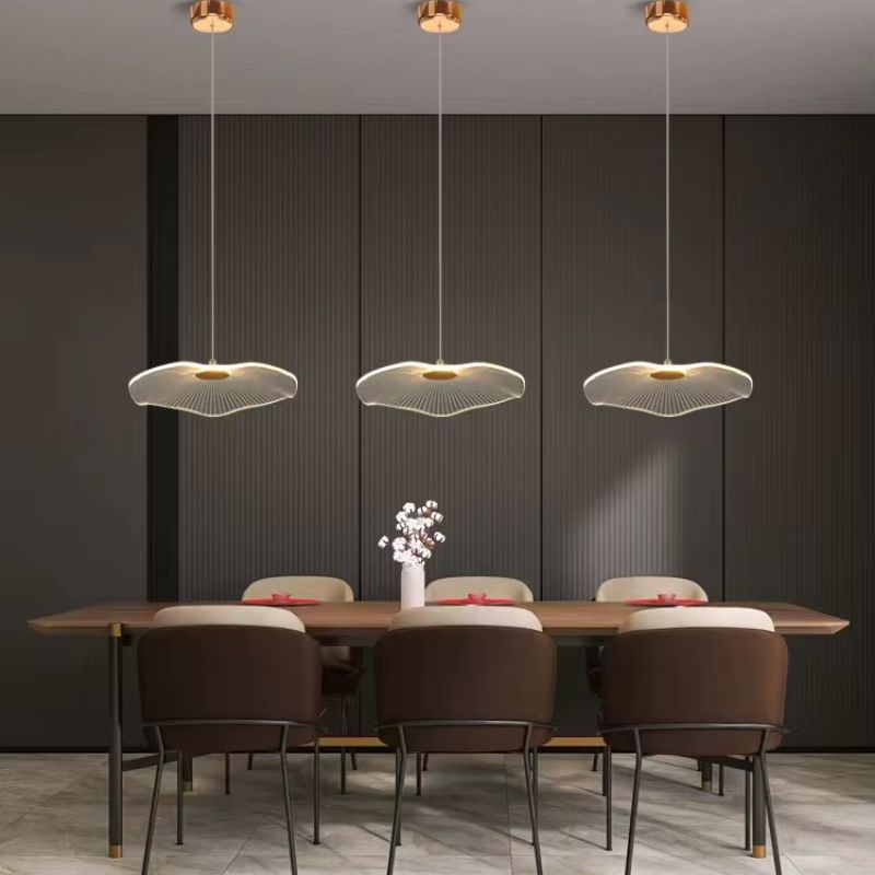 Lustre Pendente Moderno Folha Minimalista Led