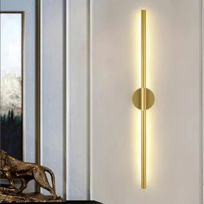 Luminária Arandela de Parede Nordico LED - Dourado/Preto - 60cm/100cm
