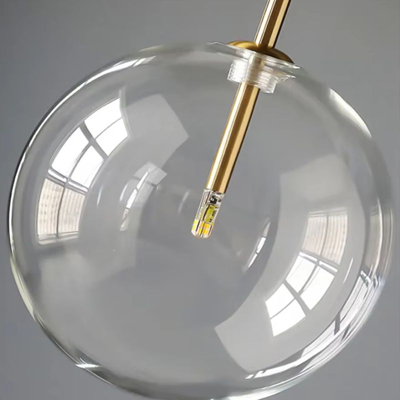 Lustre Pendente Design Italiano Vetro Chiaro LED