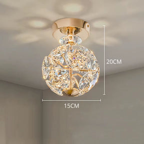 Luminária de Teto Plafon em Cristal de Vidro K9 Ducale LEDZ