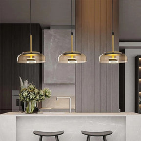 Lustre Pendente Design Italiano Mezza Luna LEDZ – Transparente/Âmbar/Fumê