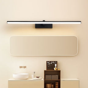Luminária Arandela de Parede Slim Para Banheiro Retangular Led - 40cm/60cm - Preta/Branca