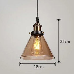 Lustre Pendente Vintage Retrô Lumière LEDZ - Fumê / Âmbar / Transparente
