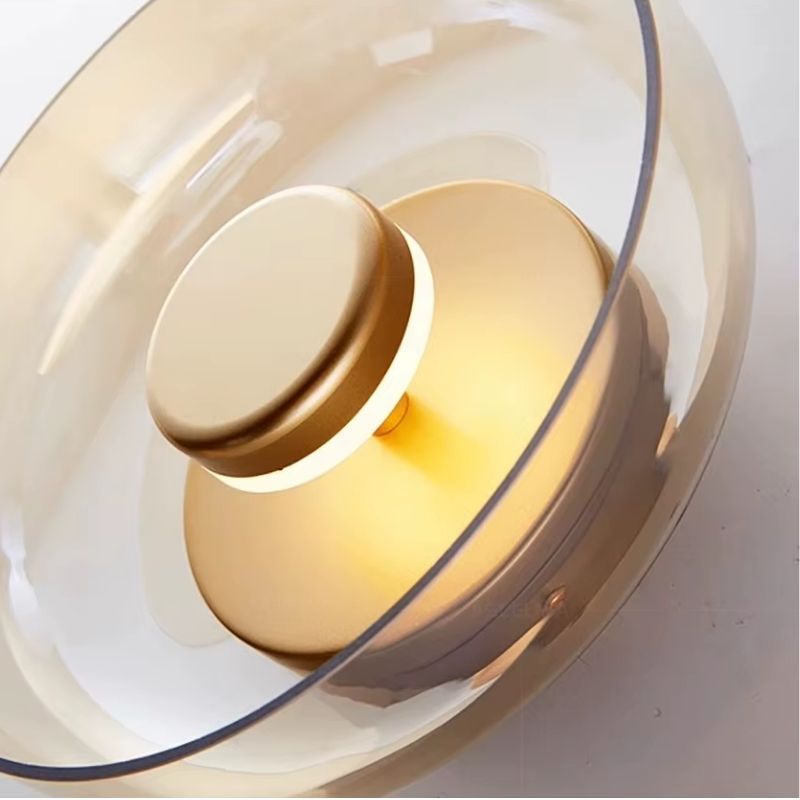 Luminária Arandela de Parede Design Italiano Mezza Luna LEDZ – Transparente/Âmbar/Fumê