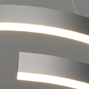 Lustre Pendente Minimalista Circular Orgânico Orbe LEDZ – Preto/Branco – 50cm/60cm/80cm