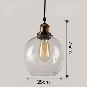 Lustre Pendente Vintage Retrô Lumière LEDZ - Fumê / Âmbar / Transparente