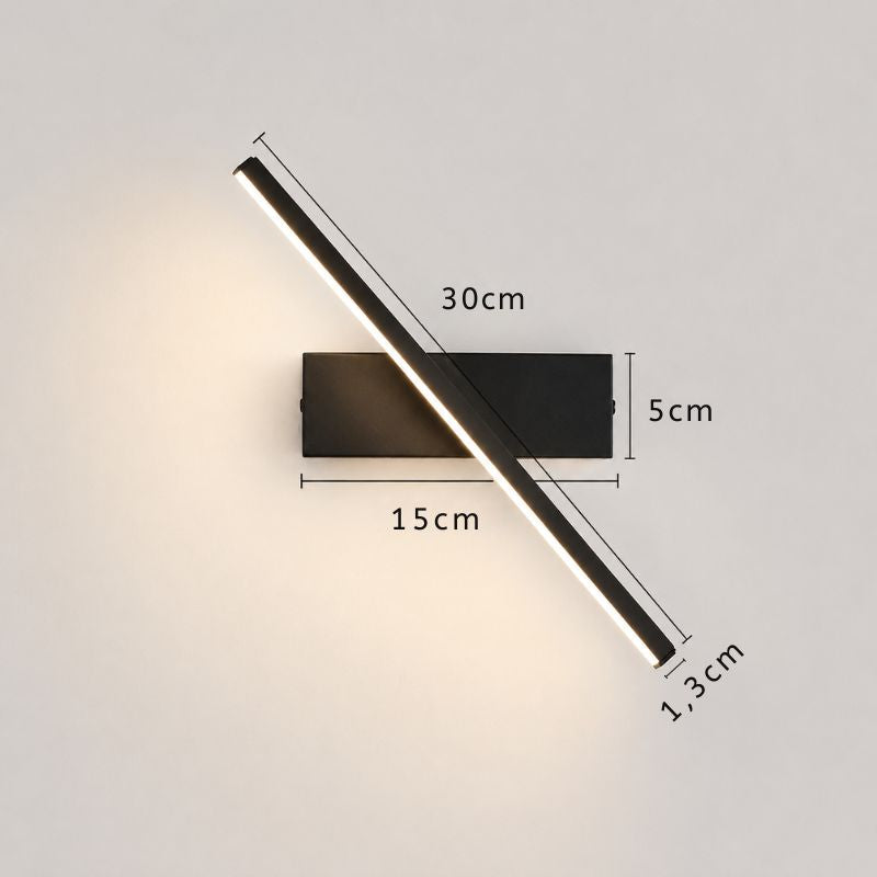 Luminária Arandela de Parede Moderna com Foco Direcionável Treviso LEDZ – Preta/Branca - 30cm/40cm/50cm