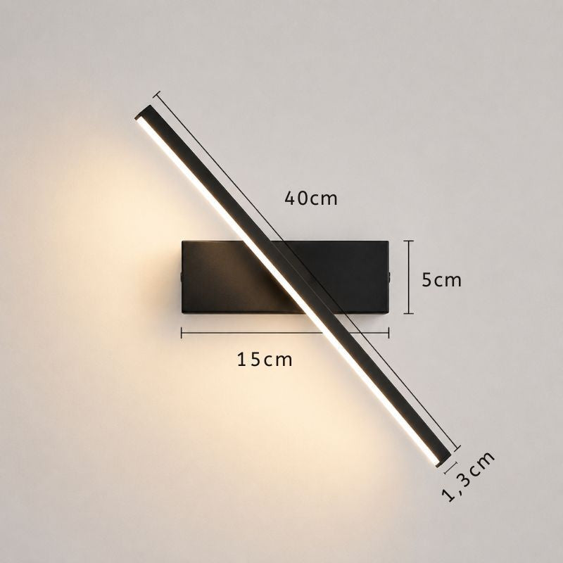Luminária Arandela de Parede Moderna com Foco Direcionável Treviso LEDZ – Preta/Branca - 30cm/40cm/50cm