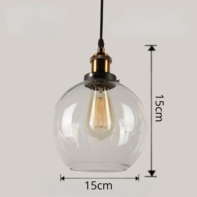 Lustre Pendente Vintage Retrô Lumière LEDZ - Fumê / Âmbar / Transparente