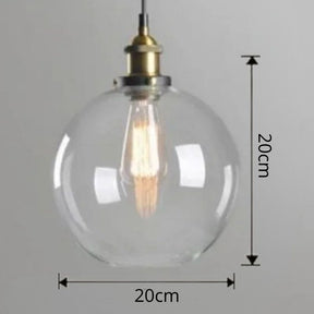 Lustre Pendente Vintage Retrô Lumière LEDZ - Fumê / Âmbar / Transparente