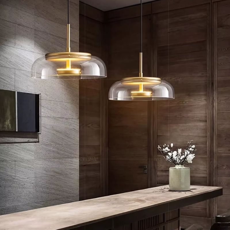 Lustre Pendente Design Italiano Mezza Luna LEDZ – Transparente/Âmbar/Fumê