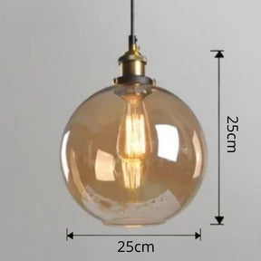 Lustre Pendente Vintage Retrô Lumière LEDZ - Fumê / Âmbar / Transparente