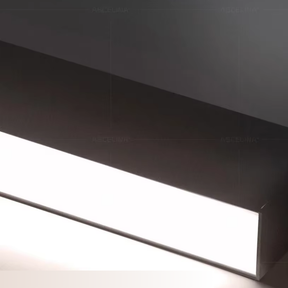 Luminária de Teto Plafon Linea Slim Ledz - 50cm/80cm - Preto/Branco