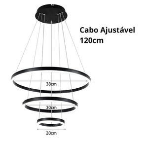 Lustre Pendente Circular Triplo