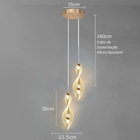 Lustre Pendente de Luxo Infinity Led