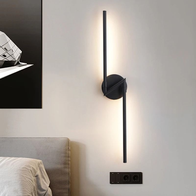 Luminária Arandela de Parede Sem Fio Com Controle Remoto – Endurance LEDZ – Preto – 70cm