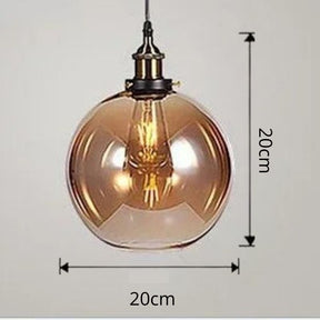 Lustre Pendente Vintage Retrô Lumière LEDZ - Fumê / Âmbar / Transparente