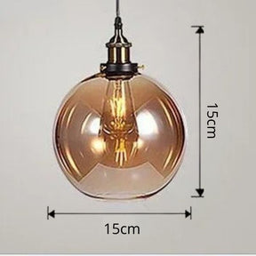 Lustre Pendente Vintage Retrô Lumière LEDZ - Fumê / Âmbar / Transparente