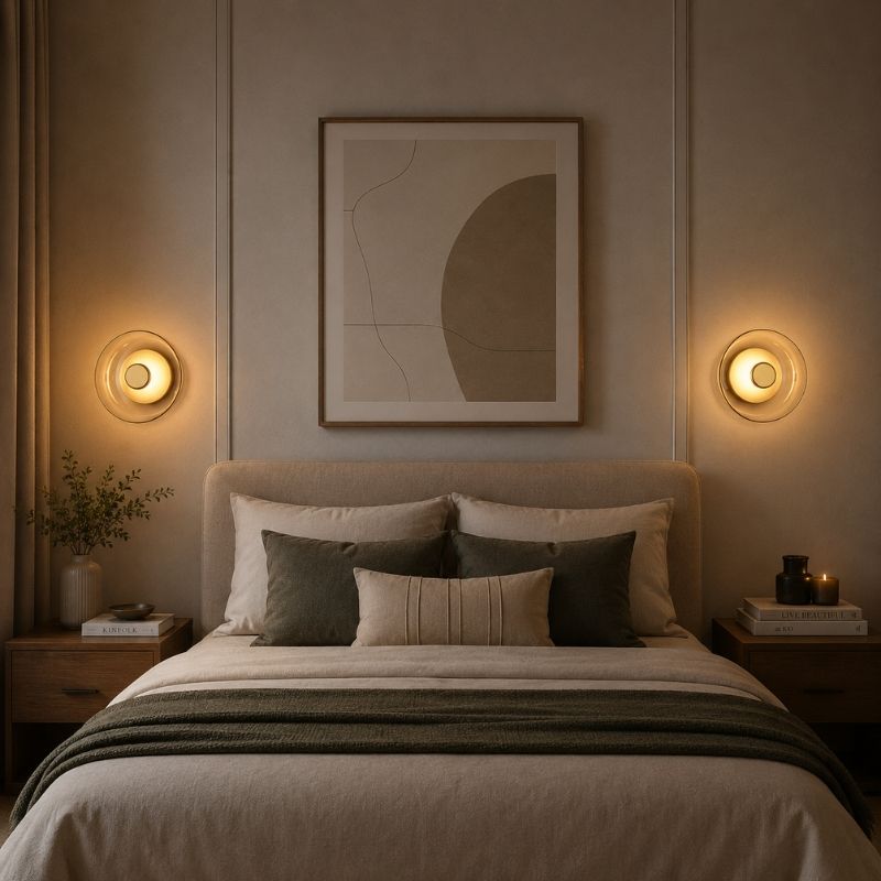 Luminária Arandela de Parede Design Italiano Mezza Luna LEDZ – Transparente/Âmbar/Fumê