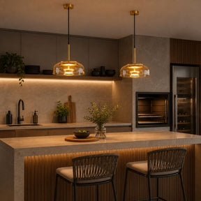 Lustre Pendente Design Italiano Mezza Luna LEDZ – Transparente/Âmbar/Fumê