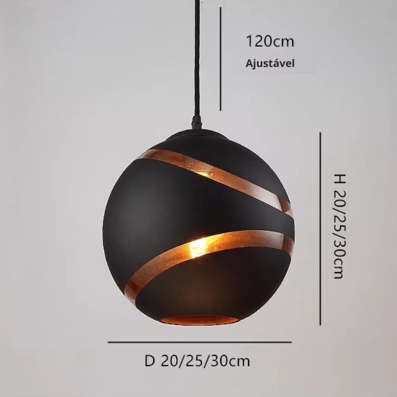 Lustre Pendente de Luxo Vulcan Led - 20cm/25cm