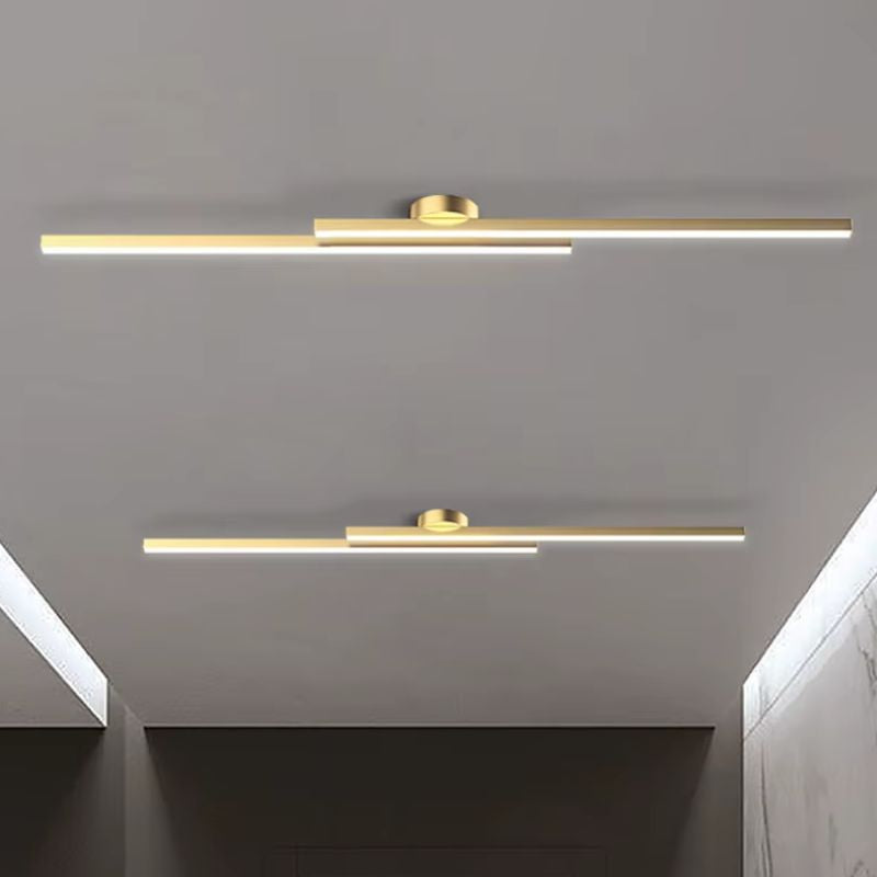 Luminária de Teto Plafon Linha Dupla Slim Led - 60cm / 80cm