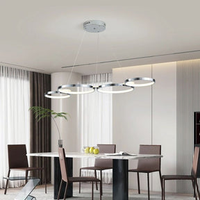 Lustre Pendente Minimalista Orgânico Firenze LEDZ – Dourado/Prata/Preto – 107cm