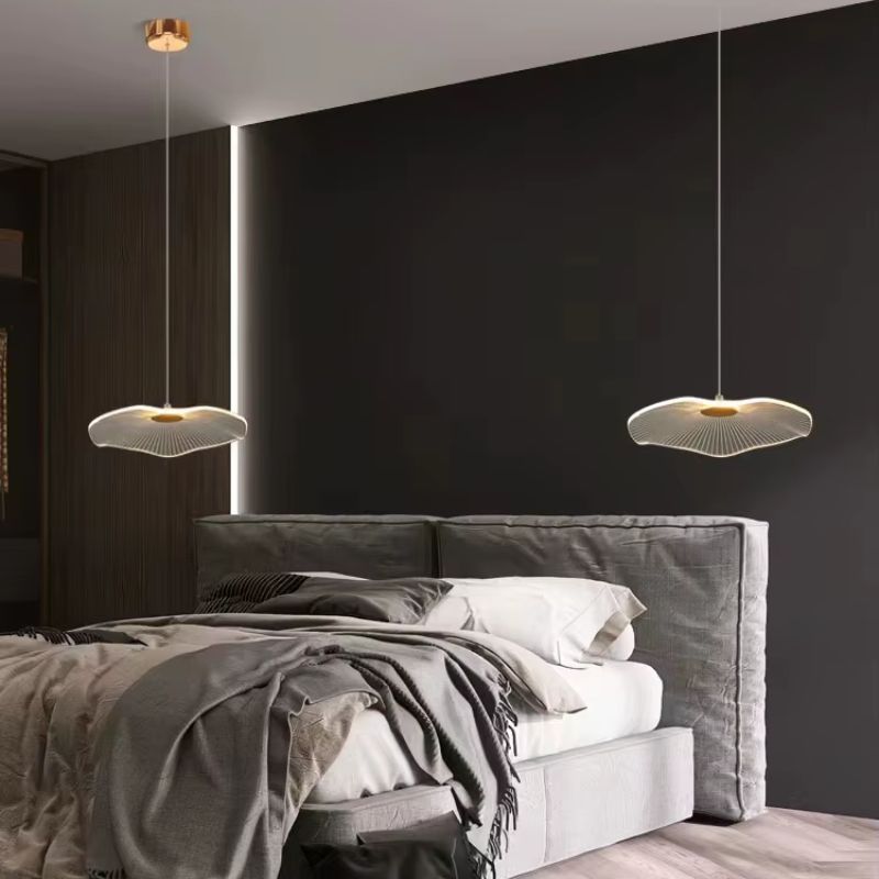 Lustre Pendente Moderno Folha Minimalista Led